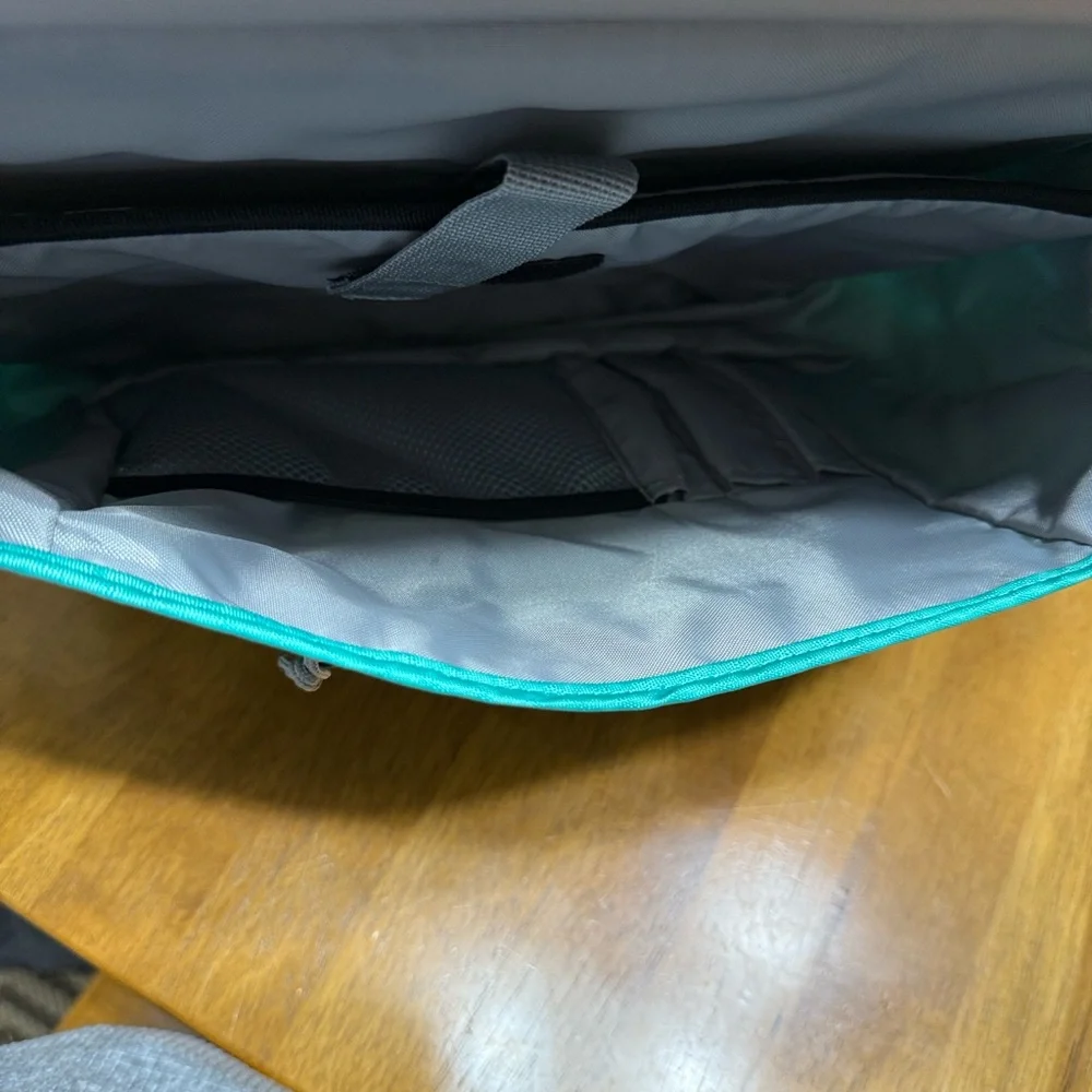 Eddie Bauer Teal and Gray Messenger Bag